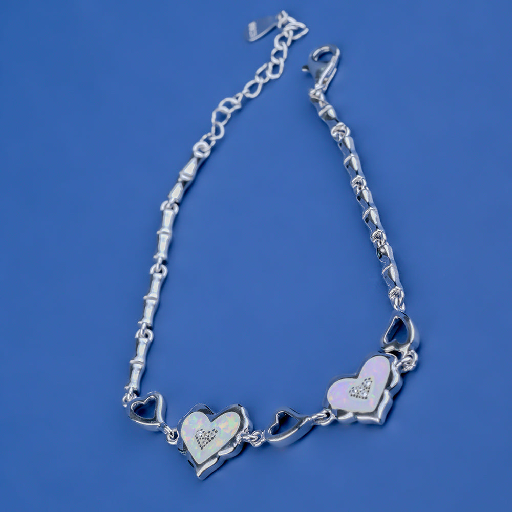 Platinum Heart Shape Lucky 925